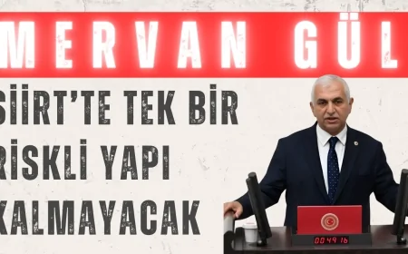 AK Partili Mervan Gül: ‘Siirt’te tek bir riskli yapı kalmayacak’