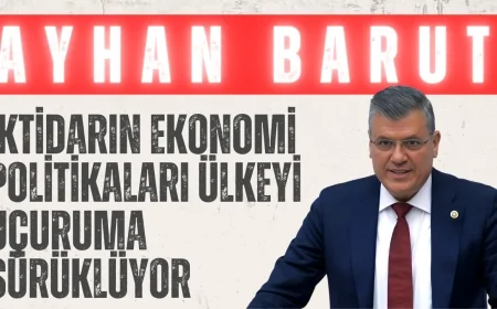 CHP’li Ayhan Barut: ‘İktidarın ekonomi politikaları ülkeyi uçuruma sürüklüyor’