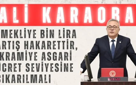 CHP’li Ali Karaoba: ‘Emekliye bin lira artış hakarettir, ikramiye asgari ücret seviyesine çıkarılmalı’
