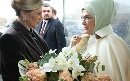 Emine Erdoğan ve Olena Zelenska Cumhurbaşkanlığı Millet Kütüphanesini Ziyaret Etti