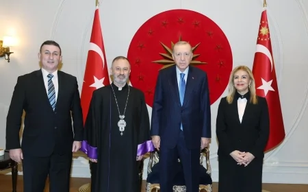 Cumhurbaşkanı Erdoğan, Ermeni Katolik Cemaati Ruhani Reisi Kazancıyan’ı Kabul Etti