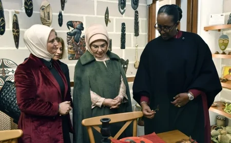 Emine Erdoğan, Ruanda Cumhurbaşkanının eşi Jeannette Kagame ile bir araya geldi