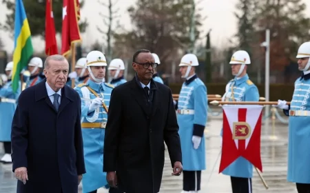 Cumhurbaşkanı Erdoğan, Ruanda Cumhurbaşkanı Kagame’yi Resmî Törenle Karşıladı