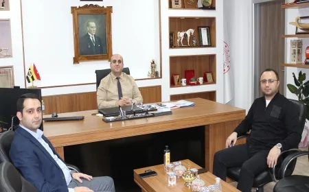 Cumhuriyet Başsavcı Vekili Orhan Türidi, Sağlık Müdürü Çağdaş Derdiyok’u Ziyaret Etti