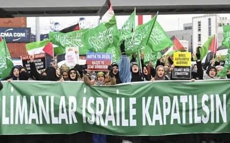 Ambarlı Limanı’nda İsrail’le Ticaret Gerilimi: Protestoculara Güvenlikten Sert Müdahale