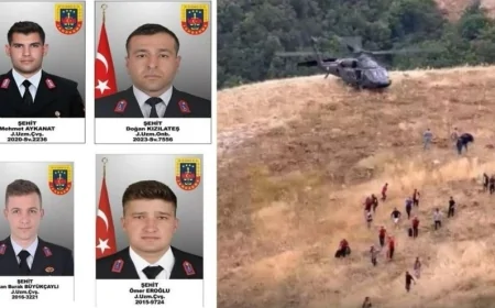 Tunceli’de Askeri Araç Kazası: 4 askerimiz Şehit Oldu, 1 Askerimiz Yaralı