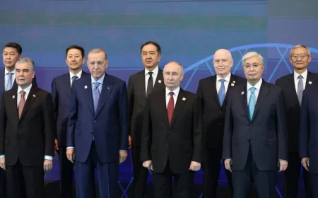 Cumhurbaşkanı Erdoğan, Şanghay İşbirliği Örgütü Zirvesi’nde Liderlerle Bir Araya Geldi