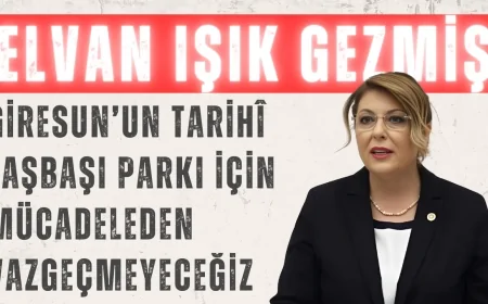 CHP’li Elvan Işık Gezmiş: ‘Giresun’un tarihî Taşbaşı Parkı için mücadeleden vazgeçmeyeceğiz’