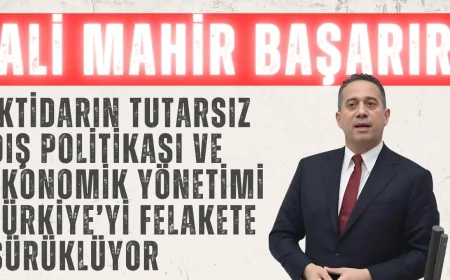 CHP’li Ali Mahir Başarır: ‘İktidarın tutarsız dış politikası ve ekonomik yönetimi Türkiye’yi felakete sürüklüyor’
