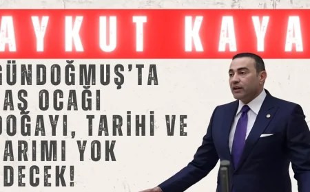 CHP’li Aykut Kaya: ‘Gündoğmuş’ta taş ocağı doğayı, tarihi ve tarımı yok edecek!’