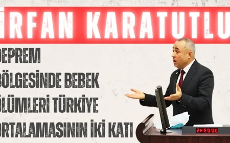 DEVA Partili İrfan Karatutlu: ‘Deprem bölgesinde bebek ölümleri Türkiye ortalamasının iki katı’