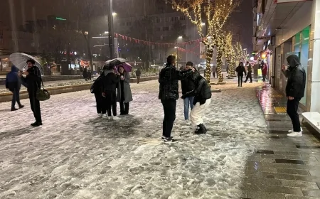 Uşak'ta Kar Yağışı Etkisini Gösteriyor, Sıcaklıklar Düşüşte