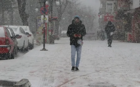 Kırıkkale'de Kar Yağışı ve Zirai Don Tehlikesi, Sıcaklıklar Düşüyor