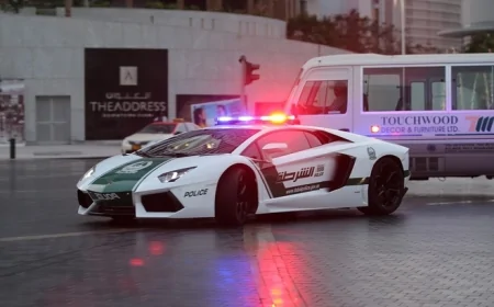 Dubai’de Polisler Lamborghini ile Devriye Geziyor: Lüks Araçlarla Güvenlik Sağlanıyor