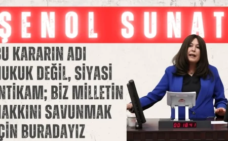 İYİ Parti’li Şenol Sunat: ‘Bu kararın adı hukuk değil, siyasi intikam; biz milletin hakkını savunmak için buradayız’