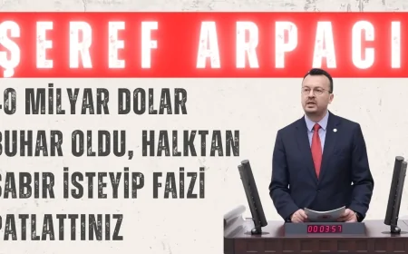 CHP’li Şeref Arpacı: ‘40 milyar dolar buhar oldu, halktan sabır isteyip faizi patlattınız’