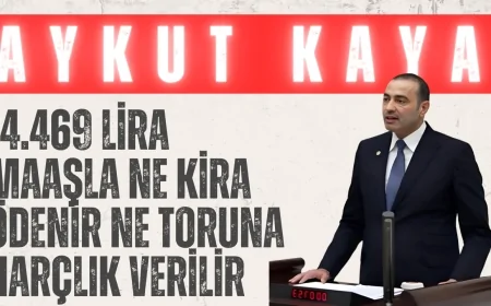 CHP’li Aykut Kaya: ‘14.469 lira maaşla ne kira ödenir ne toruna harçlık verilir’