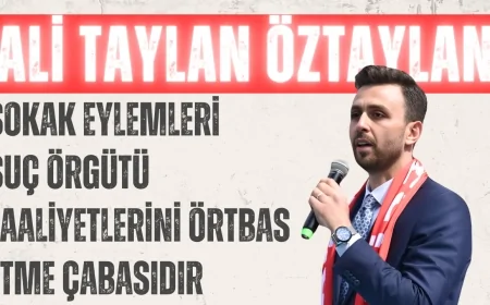 AK Parti Milletvekili Ali Taylan Öztaylan: 'Sokak eylemleri suç örgütü faaliyetlerini örtbas etme çabasıdır'