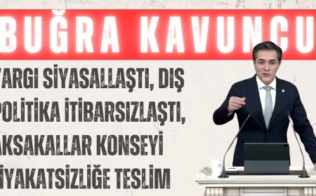 İYİ Partili Buğra Kavuncu: ‘Yargı siyasallaştı, dış politika itibarsızlaştı, Aksakallar Konseyi liyakatsizliğe teslim’
