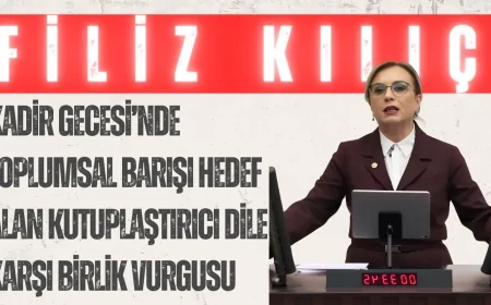 MHP’li Filiz Kılıç: ‘Kadir Gecesi’nde toplumsal barışı hedef alan kutuplaştırıcı dile karşı birlik vurgusu’