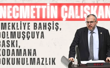 Necmettin Çalışkan'dan Meclis’te Torba Yasa Eleştirisi: ‘Emekliye Bahşiş, Dolmuşçuya Baskı, Kodamana Dokunulmazlık’
