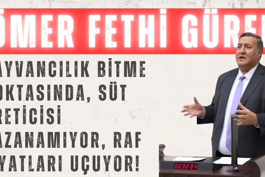 CHP’li Ömer Fethi Gürer: ‘Hayvancılık bitme noktasında, süt üreticisi kazanamıyor, raf fiyatları uçuyor!’