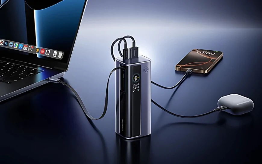 Baseus'tan Dahili Kablolu ve Renkli Ekranlı 100W Powerbank: İşte Özellikleri
