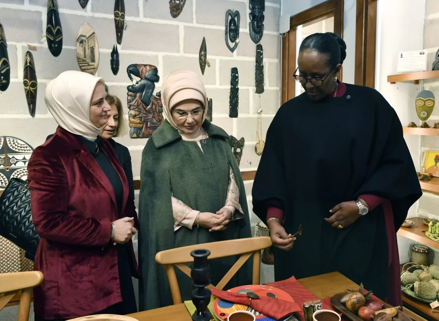 Emine Erdoğan, Ruanda Cumhurbaşkanının eşi Jeannette Kagame ile bir araya geldi