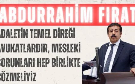 AK Parti’li Fırat: ‘Adaletin temel direği avukatlardır, mesleki sorunları hep birlikte çözmeliyiz’