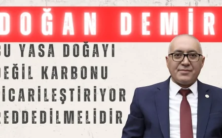 Gelecek Partili Doğan Demir’den İklim Kanunu tepkisi: “Bu yasa doğayı değil karbonu ticarileştiriyor, reddedilmelidir”