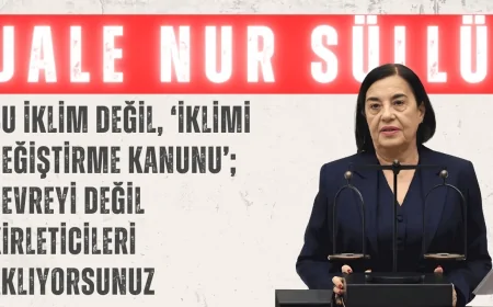 CHP’li Süllü: “Bu iklim değil, ‘iklimi değiştirme kanunu’; çevreyi değil kirleticileri aklıyorsunuz”