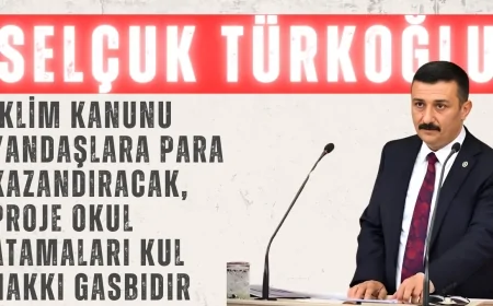 İYİ Partili Türkoğlu’ndan çifte tepki: ‘İklim Kanunu yandaşlara para kazandıracak, proje okul atamaları kul hakkı gasbıdır’