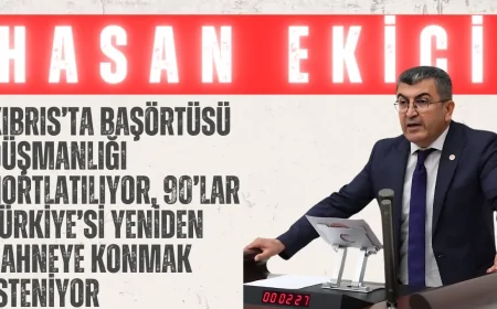 Gelecek Partili Ekici: ‘Kıbrıs’ta başörtüsü düşmanlığı hortlatılıyor, 90’lar Türkiye’si yeniden sahneye konmak isteniyor’