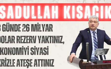 DEVA Partili Kısacık: ‘3 günde 26 milyar dolar rezerv yaktınız, ekonomiyi siyasi krizle ateşe attınız’