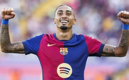 Barcelona'nın 4 gollü galibiyetine ilginç detay: Raphinha attığı gol için özür diledi