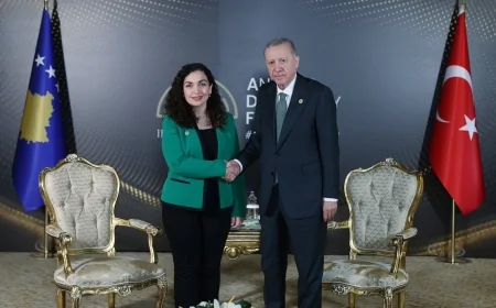 Erdoğan ile Kosova Cumhurbaşkanı Osmani-Sadriu Antalya’da bir araya geldi