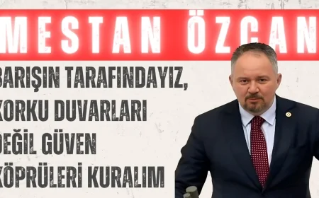 Mestan Özcan: 'Barışın tarafındayız, korku duvarları değil güven köprüleri kuralım'