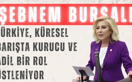 Şebnem Bursalı: 'Türkiye, küresel barışta kurucu ve adil bir rol üstleniyor'