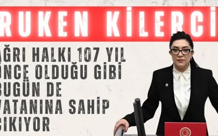 Ruken Kilerci: 'Ağrı halkı 107 yıl önce olduğu gibi bugün de vatanına sahip çıkıyor'