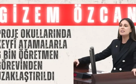Gizem Özcan: ‘Proje okullarında keyfî atamalarla 6 bin öğretmen görevinden uzaklaştırıldı’