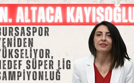 Nurhayat Altaca Kayışoğlu: “Bursaspor yeniden yükseliyor, hedef Süper Lig şampiyonluğu”