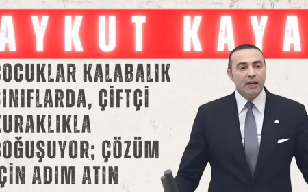 Aykut Kaya: ‘Çocuklar kalabalık sınıflarda, çiftçi kuraklıkla boğuşuyor; çözüm için adım atın’