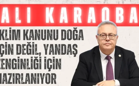 Ali Karaoba: “İklim kanunu doğa için değil, yandaş zenginliği için hazırlanıyor”