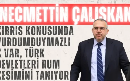 Necmettin Çalışkan: 'Kıbrıs konusunda vurdumduymazlık var, Türk devletleri Rum kesimini tanıyor'
