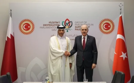 TBMM Başkanı İstanbul'da Katar Şura Meclisi Başkanı ile Filistin gündemli zirvede buluştu