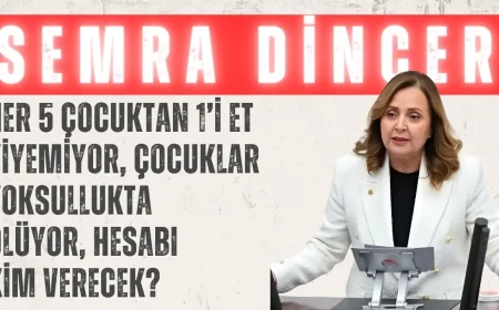 CHP’li Semra Dinçer: ‘Her 5 çocuktan 1’i et yiyemiyor, çocuklar yoksullukta ölüyor, hesabı kim verecek?’