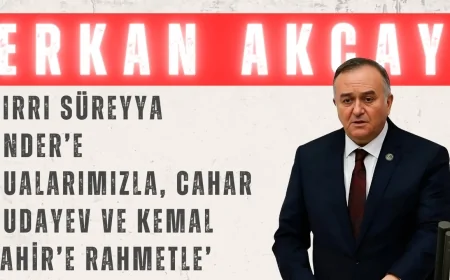MHP’li Erkan Akçay: ‘Sırrı Süreyya Önder’e dualarımızla, Cahar Dudayev ve Kemal Tahir’e rahmetle’