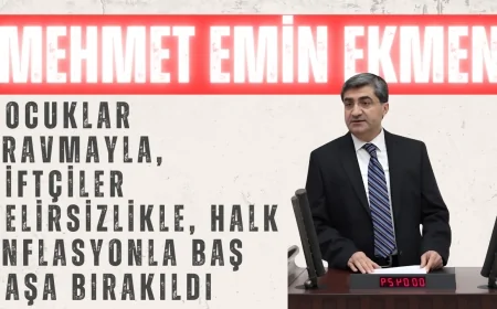 DEVA Partili Mehmet Emin Ekmen: ‘Çocuklar travmayla, çiftçiler belirsizlikle, halk enflasyonla baş başa bırakıldı’