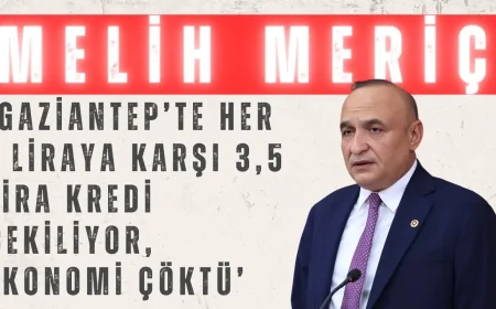 CHP’li Melih Meriç: ‘Gaziantep’te her 1 liraya karşı 3,5 lira kredi çekiliyor, ekonomi çöktü’