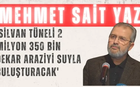 AK Parti Diyarbakır Milletvekili Mehmet Sait Yaz: 'Silvan Tüneli 2 milyon 350 bin dekar araziyi suyla buluşturacak'
